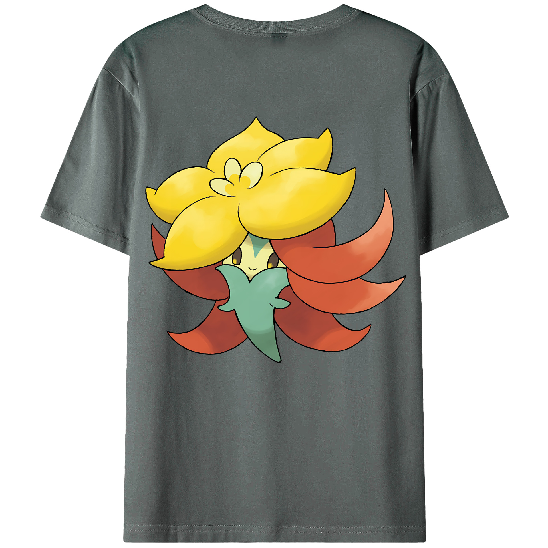 （画像用） ポケットモンスター Pokémon 綿100％ メンズ半袖Tシャツ（バックプリント） 通気性